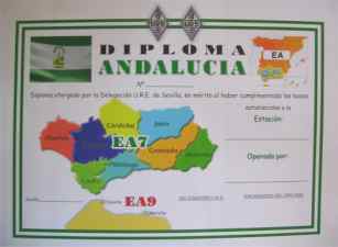 Nuevo diseño Diploma Andalucía de Manuel Cabaña EB7CIN 2008